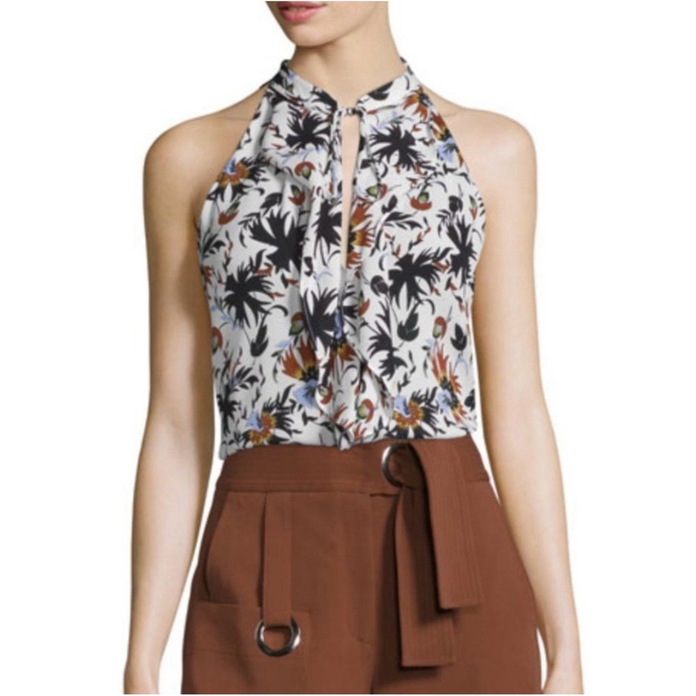 A.L.C. Steele Passi Flora‎ Silk Sleeveless Top Blouse Sz 0